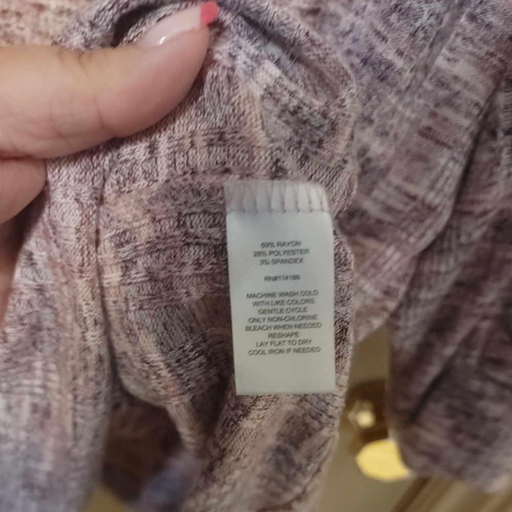 Womens plus Sz 2X Peyton Primrose pink Sweater with Buttons - Picture 2 of 7